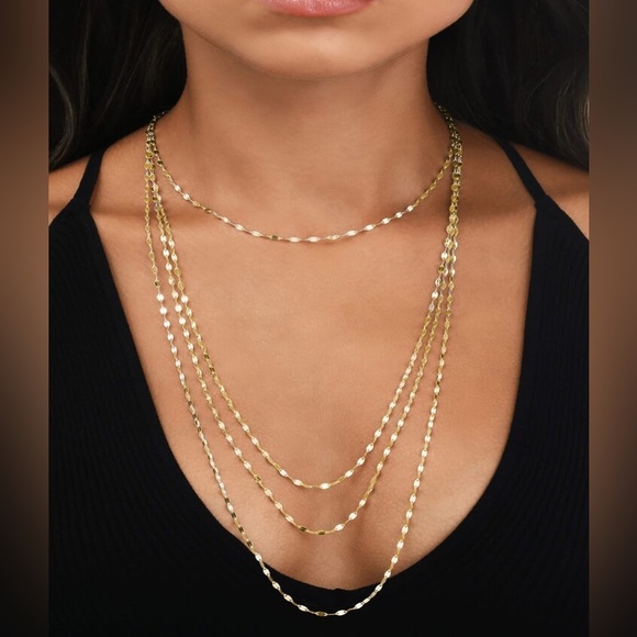 LANA Jewelry Gold Mega Gloss Blake 14k Yellow Multi-strand Necklace - Picture 8 of 9